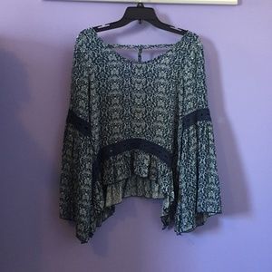 Flowy Floral Peasant Blouse